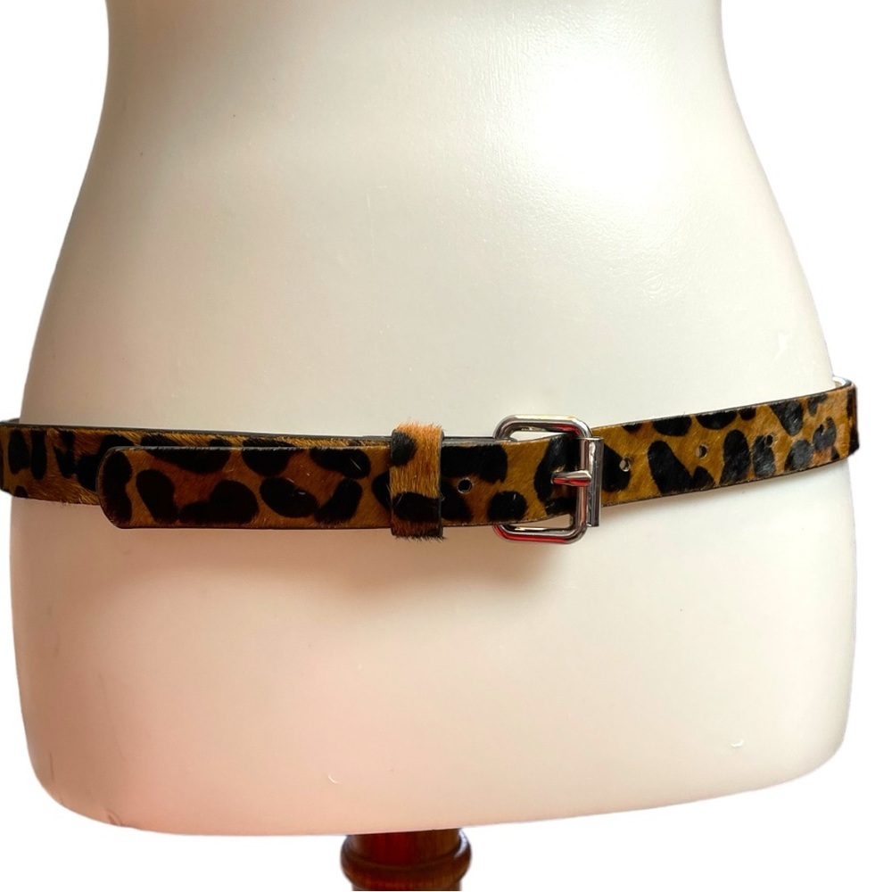 Ann Taylor LOFT Animal Print Calf Hair Belt Size S